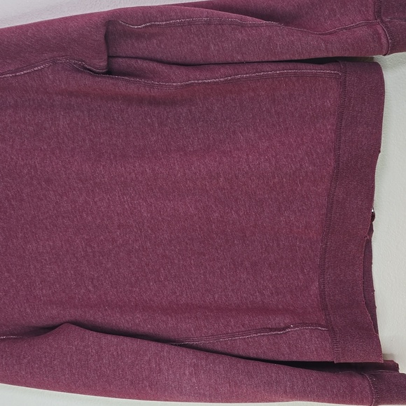Abercrombie & Fitch Muscle  Maroon Hoodie Zip-Up Closure Distressed Size Large - Picture 8 of 8